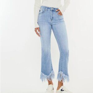 KanCan High Rise Crop Bootcut Denim Pants-KC9354M